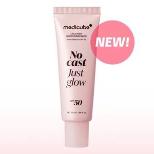 Medicube No Cast Just Glow Collagen Glow Sunscreen SPF 50 — Pink